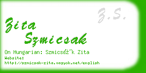 zita szmicsak business card